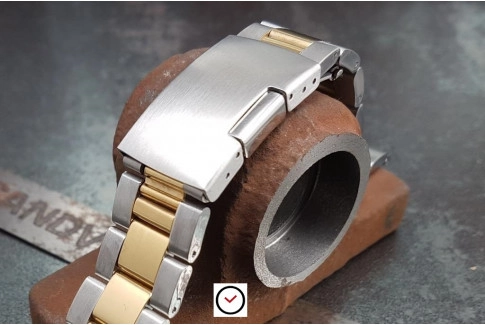 Bracelet montre "Sam" en acier inox massif, boucle déployante (18, 20, 22 & 24 mm)