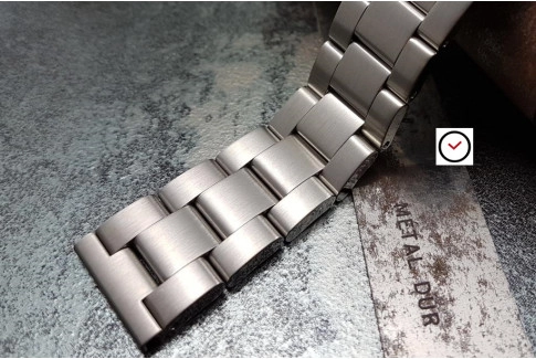 Bracelet montre Super Oyster en acier inox massif, boucle déployante avec sécurité (18, 20, 22 & 24 mm)