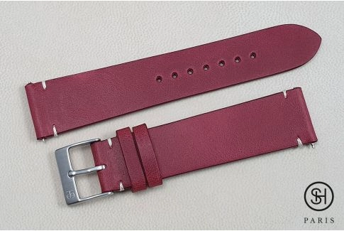 Bourgogne Vintage SELECT-HEURE leather watch strap with quick release spring bars (interchangeable)