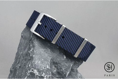 Bracelet montre Nylon Sergé SELECT-HEURE Noir Bleu