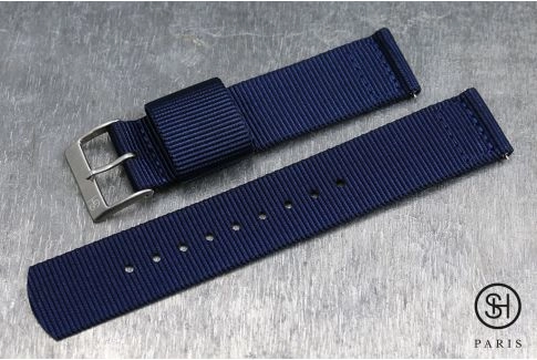 Night Blue SELECT-HEURE 2 pieces US Military watch strap with quick release spring bars (interchangeable)