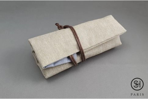 Canvas SELECT-HEURE travel strap roll (for watch straps + 1 watch)