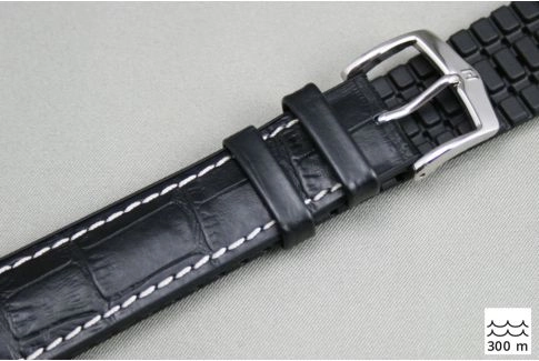 Black George HIRSCH watch bracelet (waterproof)