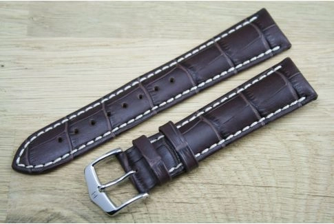 Bracelet montre HIRSCH Modena Marron, cuir de veau italien