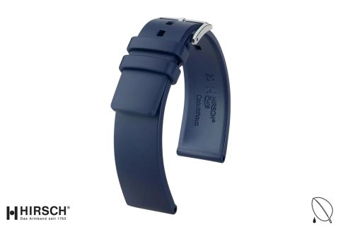 Blue Pure HIRSCH natural rubber watch bracelet