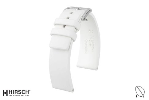White Pure HIRSCH natural rubber watch bracelet