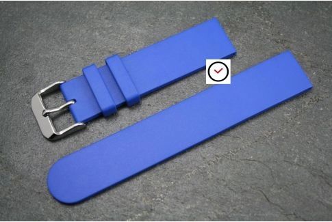 Bracelet montre caoutchouc naturel Classique Bleu Roi