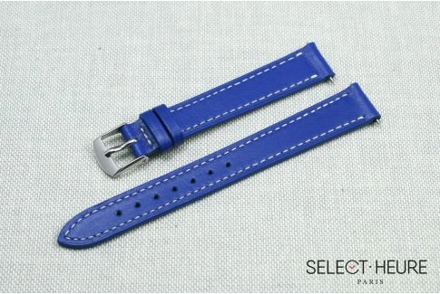 Royal Blue SELECT-HEURE women leather watch strap, quick release spring bars