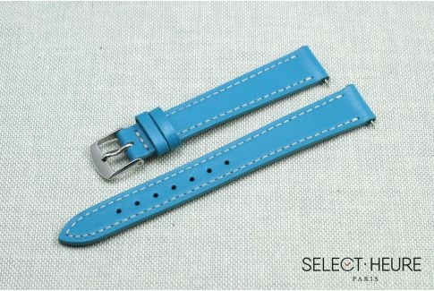 Orient Blue SELECT-HEURE women leather watch strap, quick release spring bars