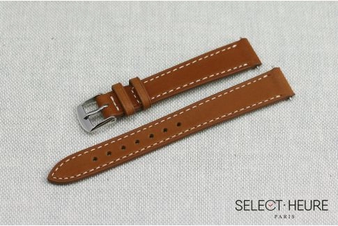 Gold Brown high-end calskin SELECT-HEURE women watch strap, quick release spring bars