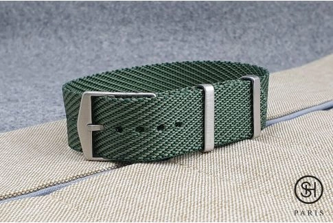 Bracelet montre Nylon Sergé SELECT-HEURE ajustable Vert Amande