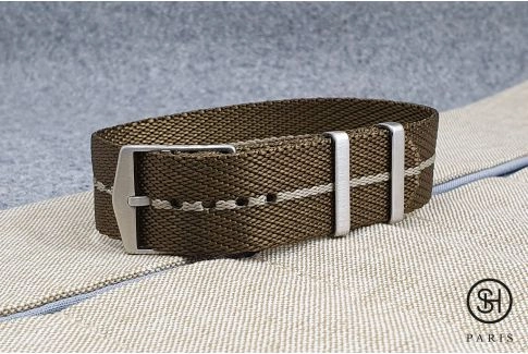 Bronze Sand adjustable Serge SELECT-HEURE nylon watch strap