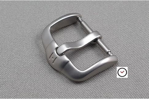 Boucle ardillon HIRSCH H-Active acier inox sablé pour bracelet montre