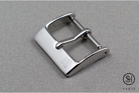 Signature SELECT-HEURE buckle for watch straps, shiny polished stainless steel