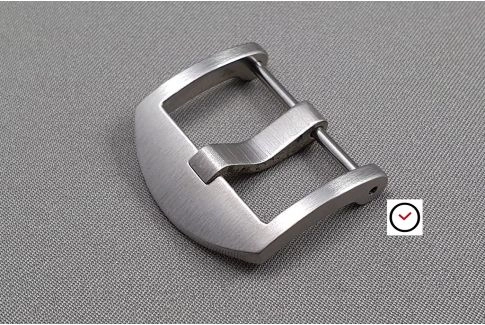 Brushed stainless steel DesignThumbnail screw-in buckle for watch strap