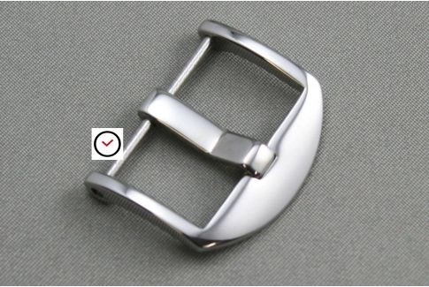 Polished Thumbnail screw-in buckle, stainless steel