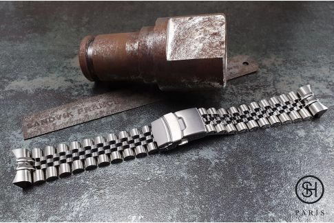 Bracelet montre Super Jubilee pour Seiko SKX en acier inox massif, boucle déployante massive avec sécurité