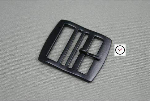 Mat black stainless steel premium buckle for Perlon straps