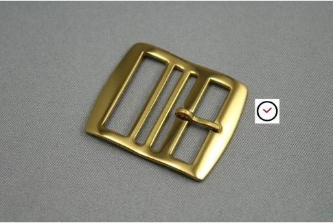 Yellow gold stainless steel premium buckle for Perlon straps